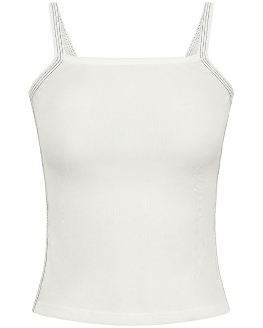 Dion Lee contrast-stitching scoop-neck tank top