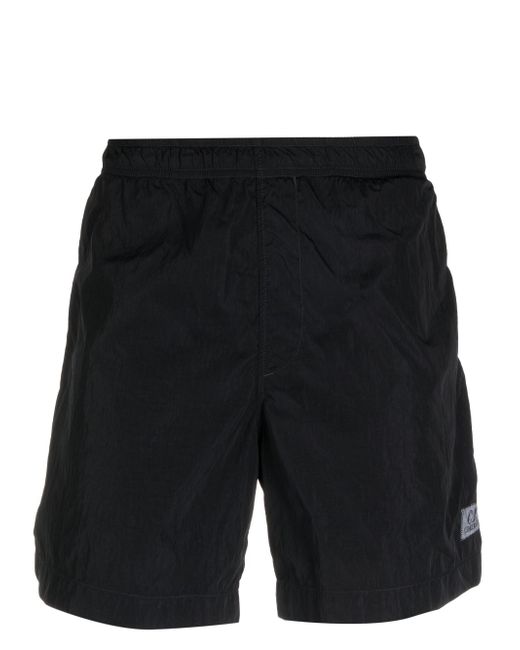 CP Company logo-patch swimming shorts