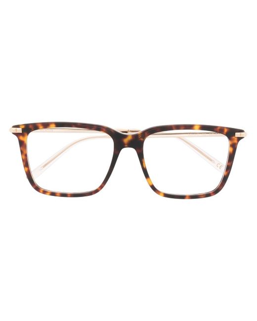 Boucheron tortoiseshell rectangle-frame glasses