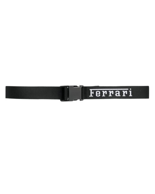 Ferrari logo-print tape belt