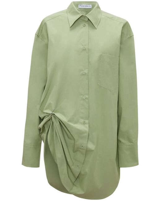 J.W.Anderson eyelet-detail oversized cotton shirt