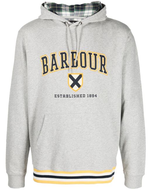 Barbour logo-print cotton hoodie
