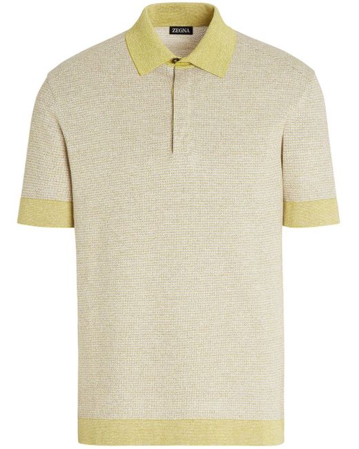 Z Zegna concealed-placket detail polo shirt