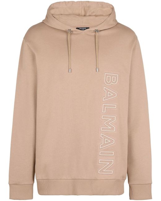 Balmain logo-embossed hoodie