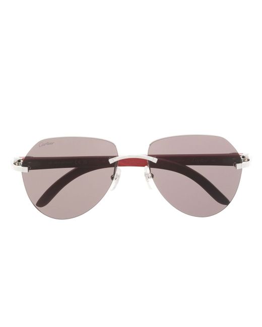 Cartier tinted pilot-frame sunglasses