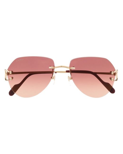 Cartier tinted pilot-frame sunglasses