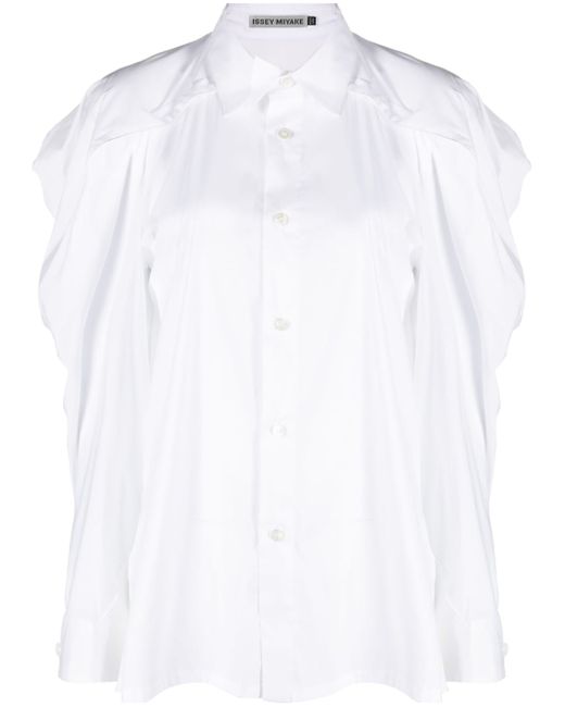 Issey Miyake long sleeve button-fastening shirt