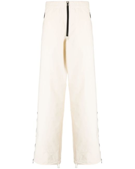 Oamc zip-detail wide-leg trousers