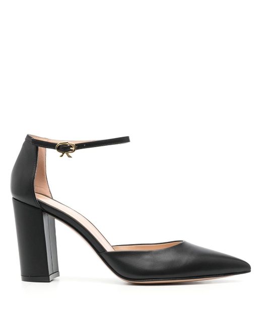 Gianvito Rossi Piper Anklet 100mm leather pumps