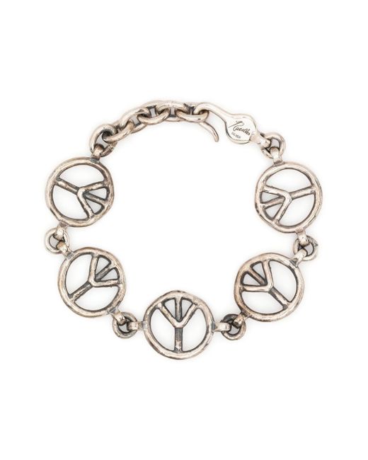 Needles peace and love charm bracelet