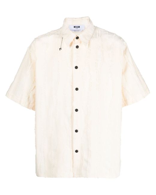 Msgm textured-finish cotton shirt