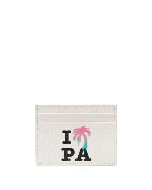 Palm Angels I Love PA leather cardholder