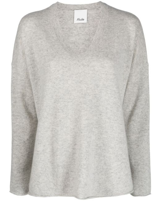 Allude long-sleeved cashmere jumper