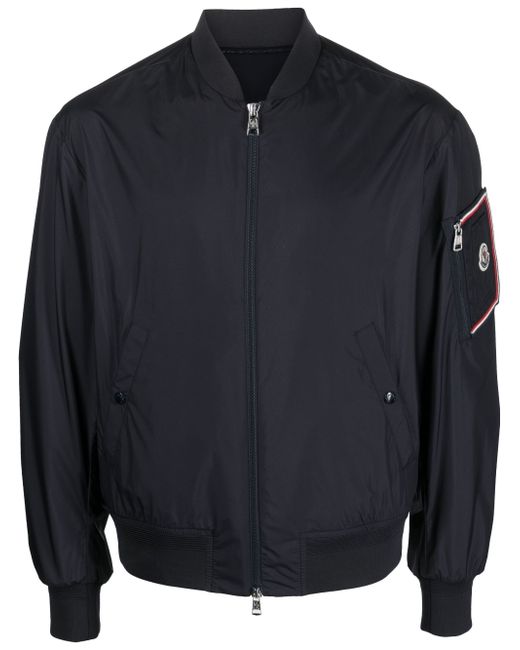 Moncler logo-patch zip-up bomber jacket