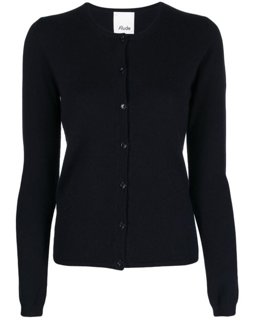 Allude button-up cashmere cardigan