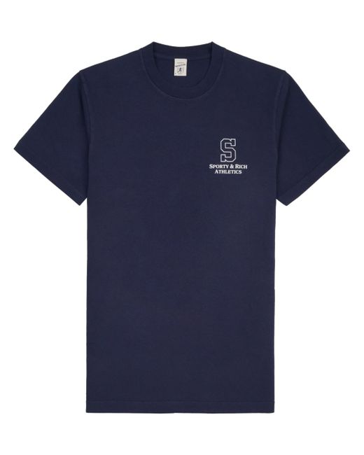 Sporty & Rich College cotton T-shirt