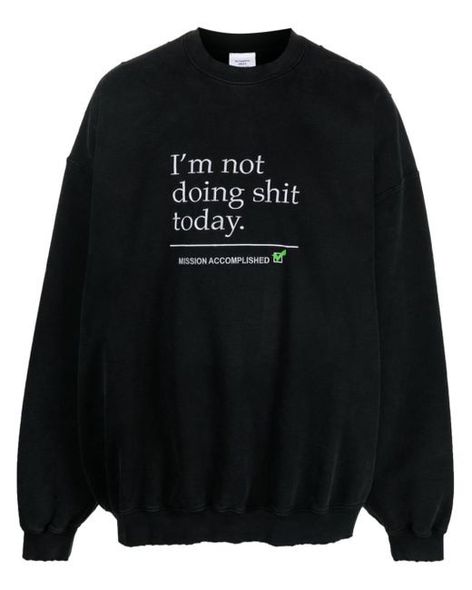 Vetements text-print crew-neck sweatshirt