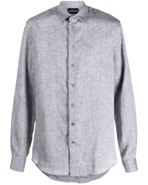 Emporio Armani long sleeved linen shirt