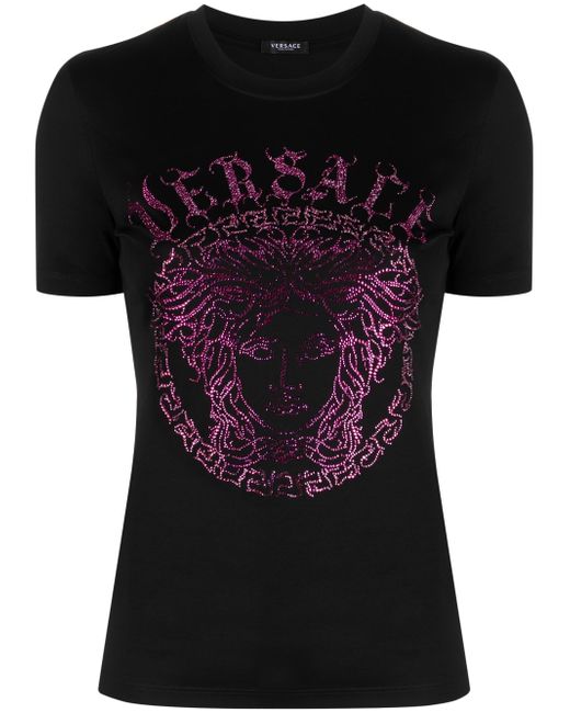 Versace Crystal Medusa logo cotton T-shirt