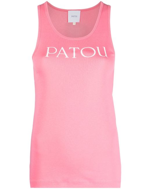 Patou logo-print cotton tank top