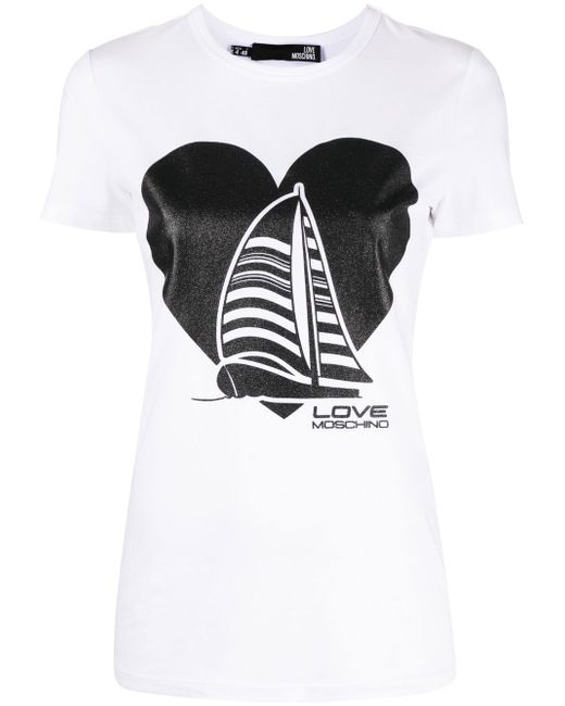 Love Moschino sailing logo-print T-shirt