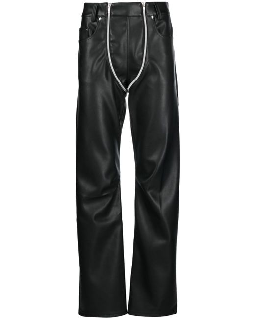 GmBH double-zip loose-fit trousers