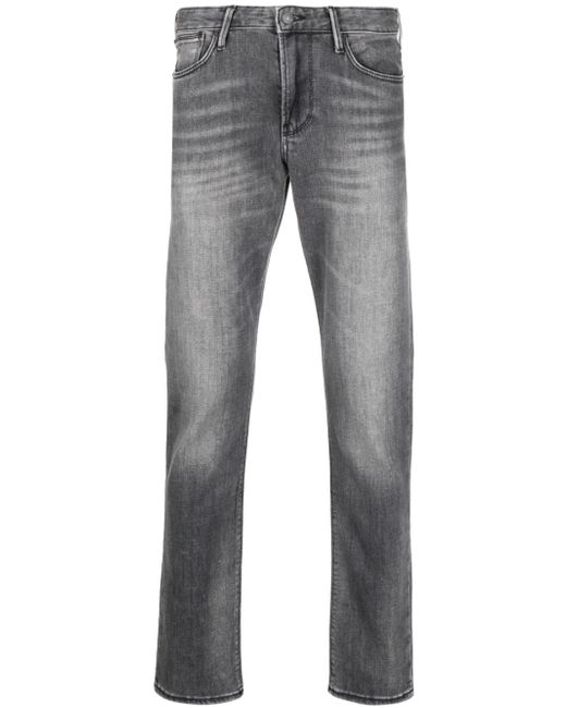Emporio Armani slim-cut faded jeans