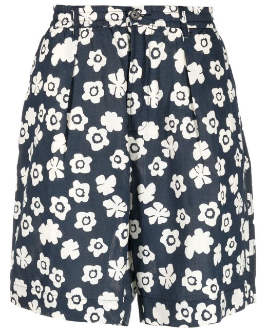 Universal Works floral-print pleated shorts
