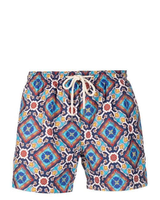 Peninsula Swimwear geometric-print swim shorts