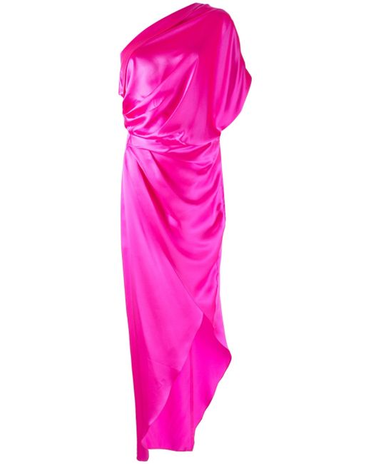 Michelle Mason asymmetric draped midi-dress