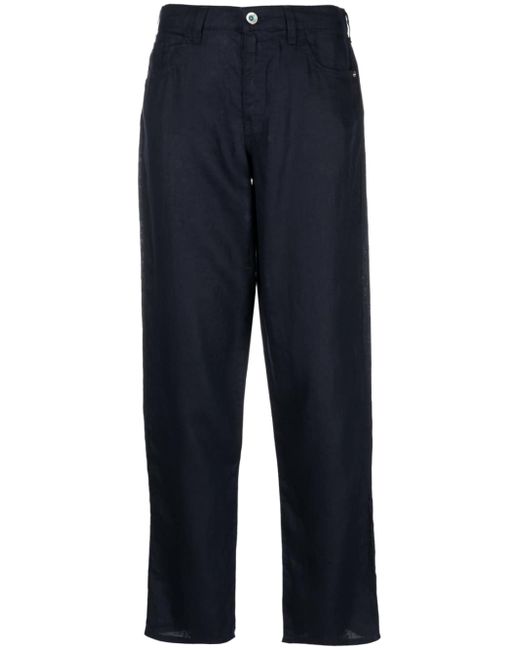 Emporio Armani wide-leg linen trousers