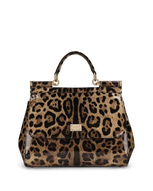 Dolce & Gabbana medium Sicily leopard-print shoulder bag