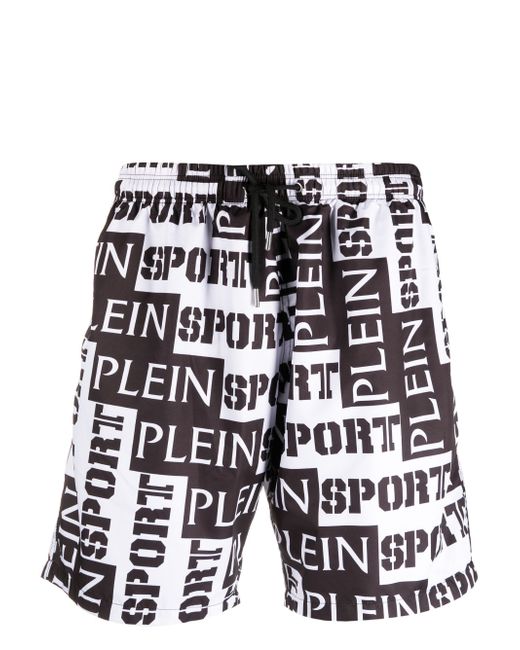 Plein Sport logo-print swim shorts