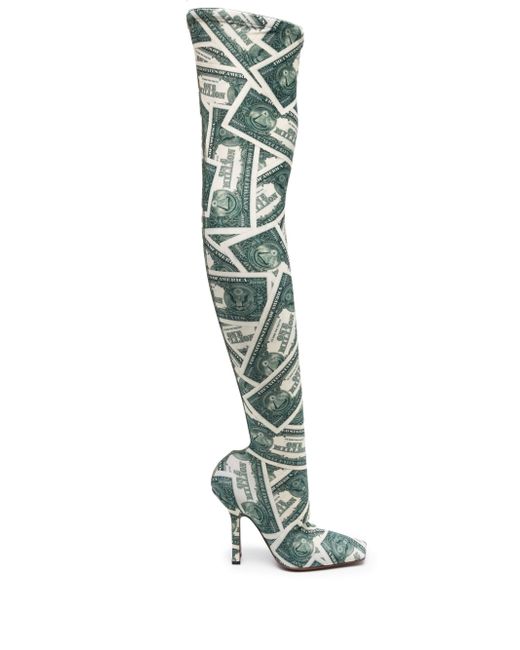 Vetements Million Dollar Boomerang thigh-high 115mm boots