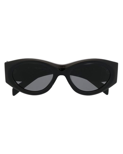 Prada triangle-logo oval-frame sunglasses