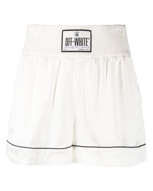 Off-White logo patch shorts