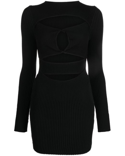 Andreādamo cut-out ribbed-knit dress