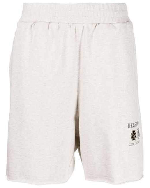 Izzue logo-print cotton shorts