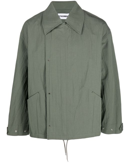 Attachment drawstring shirt jacket