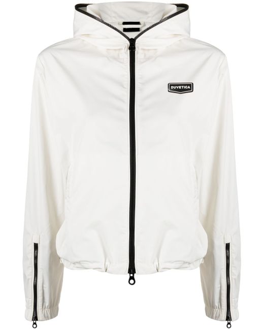 Duvetica logo-patch hooded jacket