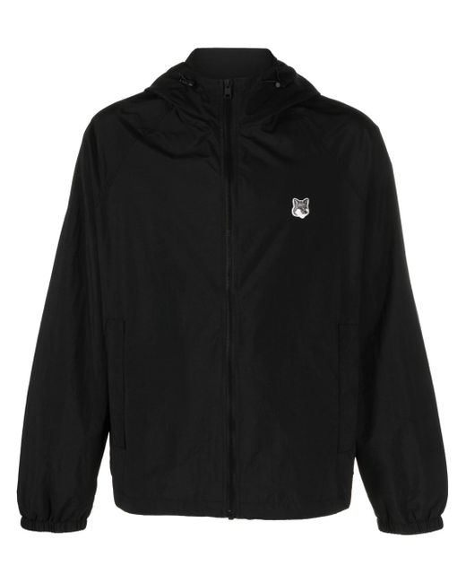 Maison Kitsuné logo-patch zip-up jacket