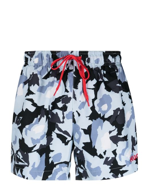 Boss floral-print swim shorts
