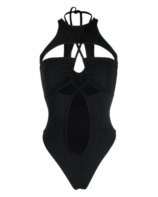Andreādamo cut-out-detail halterneck swimsuit