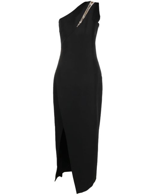 Genny sequin-embellishment one-shoulder long dress