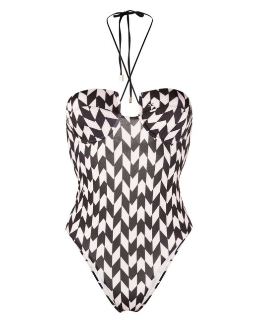 Elisabetta Franchi geometric-print swimsuit