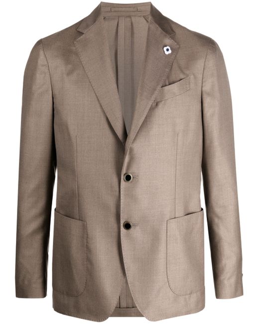 Lardini patch pocket single-breasted blazer