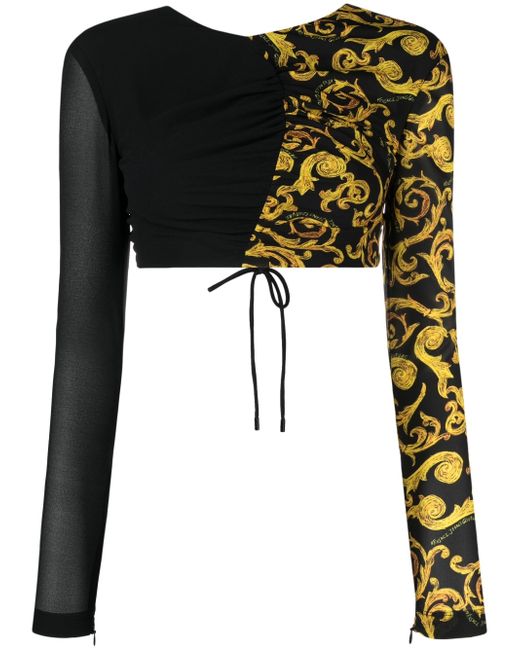 Versace Jeans Couture Barocco-print open-back top