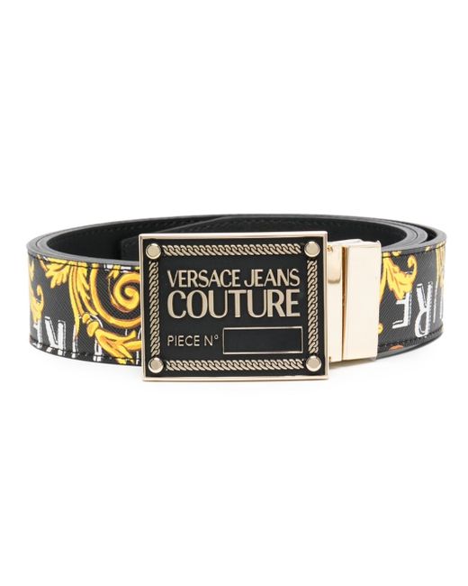 Versace Jeans Couture logo-embellished leather belt