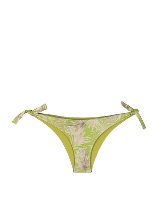 Fisico leaf-print bikini bottoms