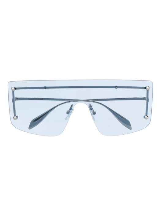 Alexander McQueen shield-frame spiked-stud sunglasses